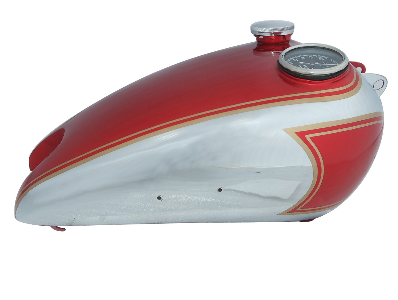 For BSA C10 C11 Cherry & Chrome Petrol Tank + Replica Smiths Speedometer 120 Mph