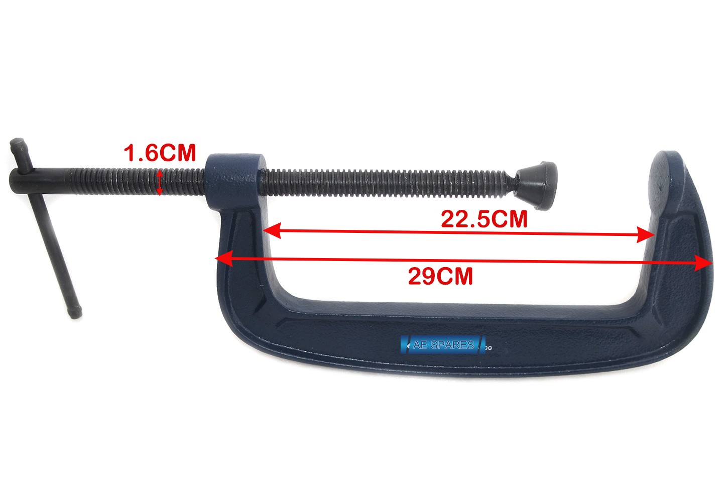 8-Inch C-Clamp | Heavy Duty | Ductile Cast Iron | Black Oxide Finish |35803