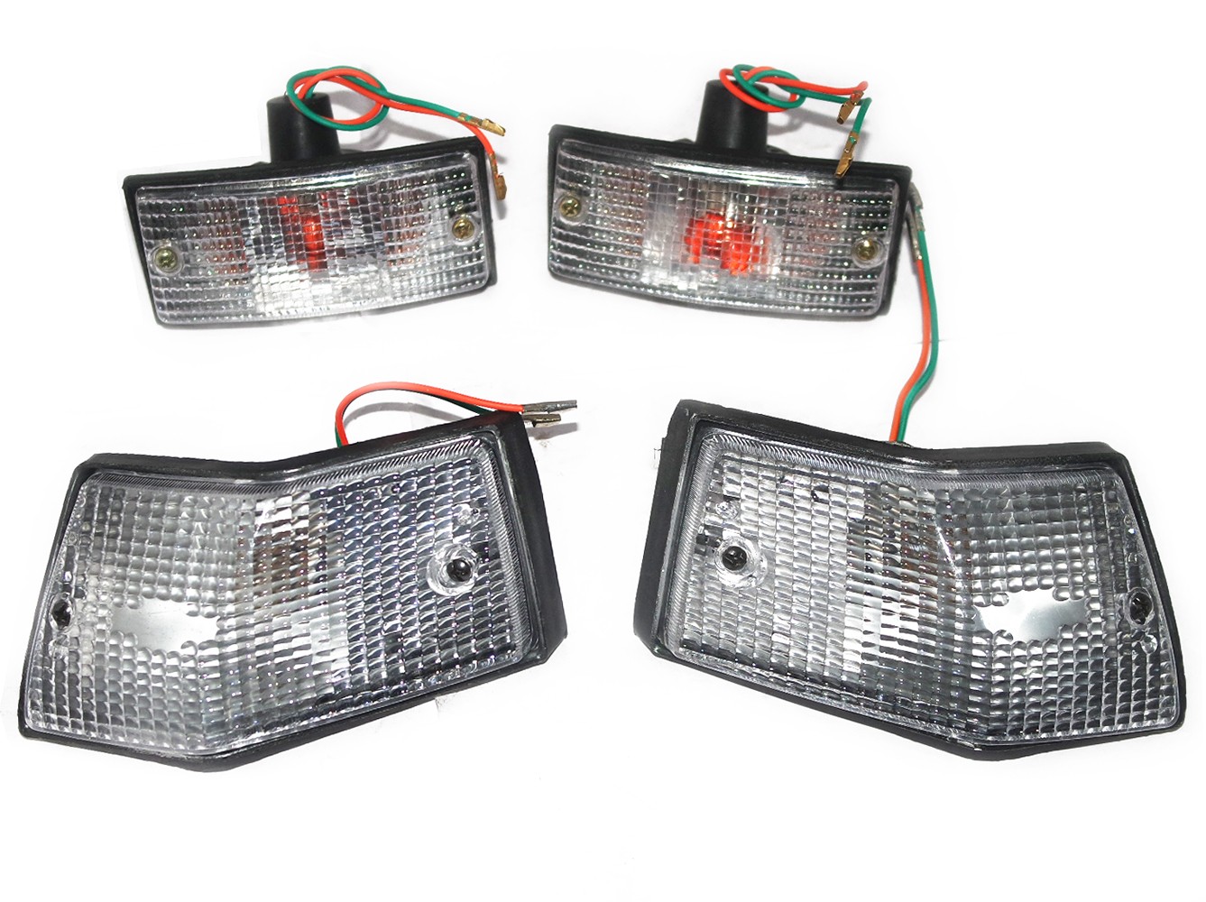 Front & Rear Blinker Indicator Set With Bulb For Vespa Stella Star LML 4T PX