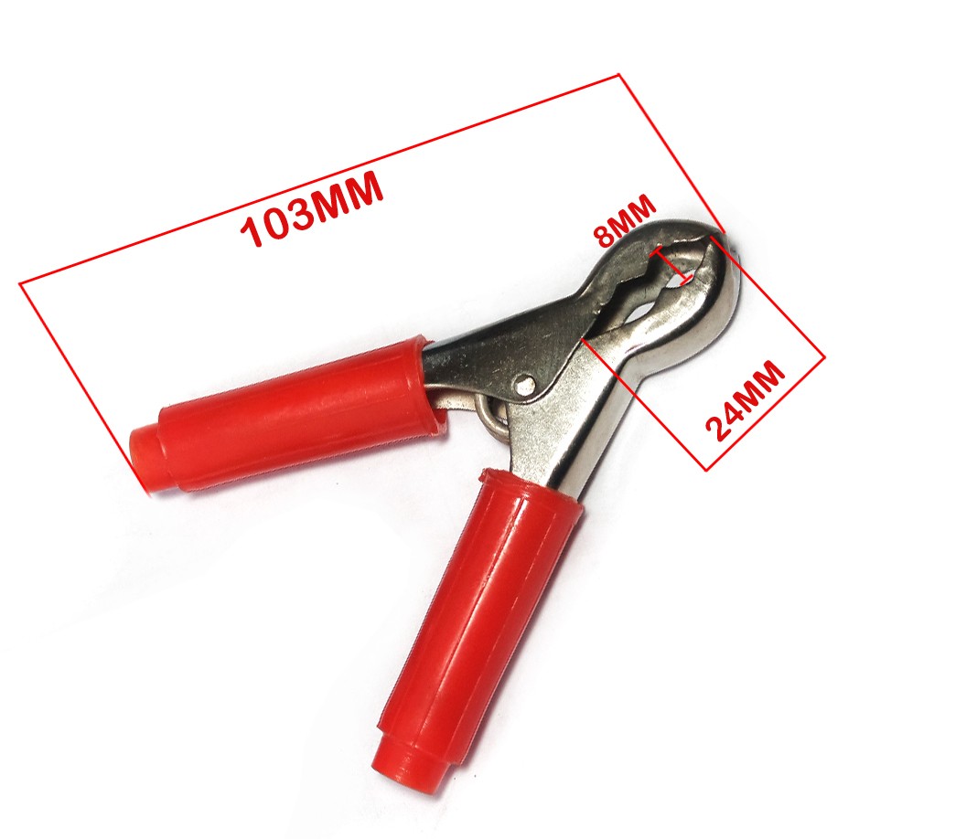 Heavy Duty Crocodile Clips Set For Car Caravan Van Motorhome Battery Test