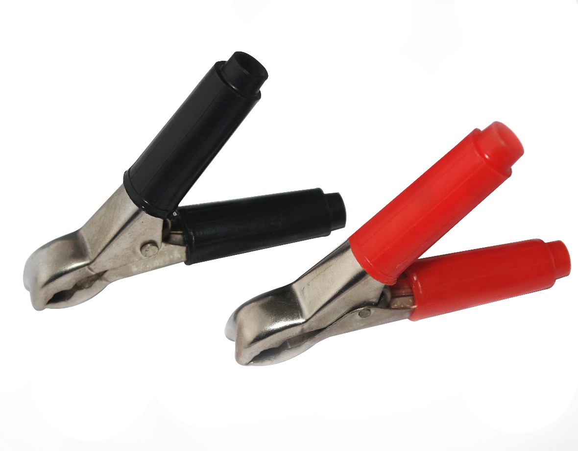 Heavy Duty Crocodile Clips Set For Car Caravan Van Motorhome Battery Test
