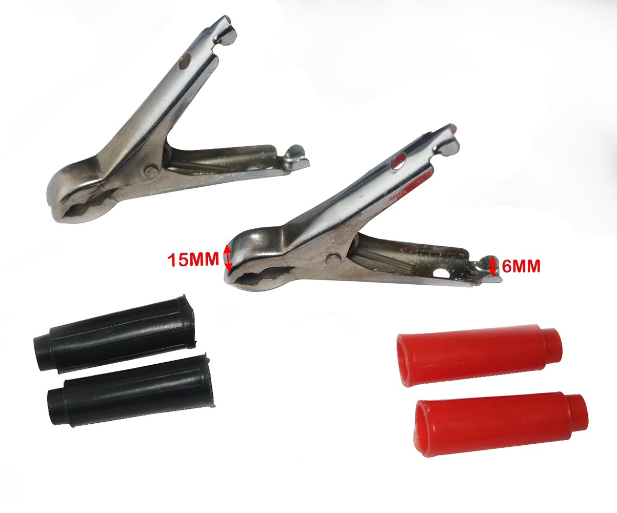 Heavy Duty Crocodile Clips Set For Car Caravan Van Motorhome Battery Test
