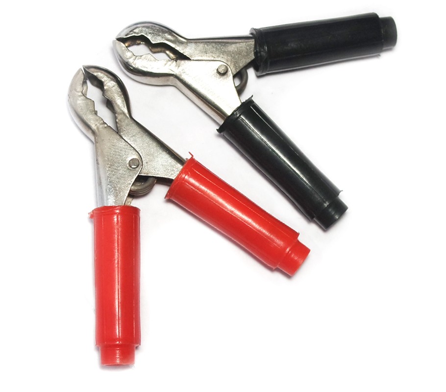 Heavy Duty Crocodile Clips Set For Car Caravan Van Motorhome Battery Test