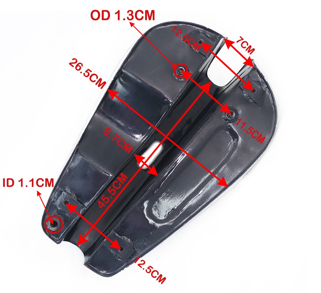 Black & Chrome Gas Fuel Petrol Tank Fits For Triumph T90 Pre War Model