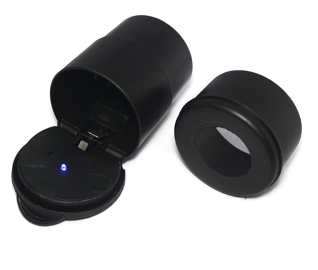 Portable Car Ashtray Blue LED Light Smokeless Ashtray Cigarette Holder Cup