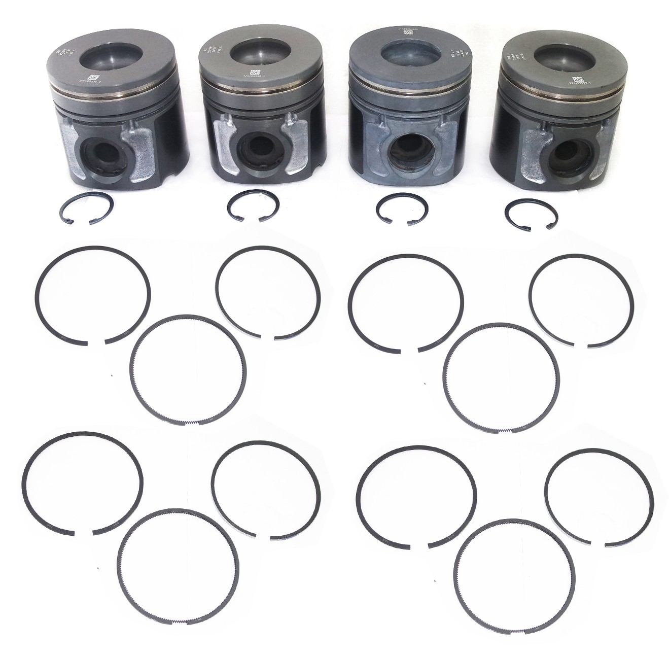 PISTON KIT STANDARD TURBO 4 PC FOR JCB 3C 3CX 3D 214 320/09211 A 320/09249