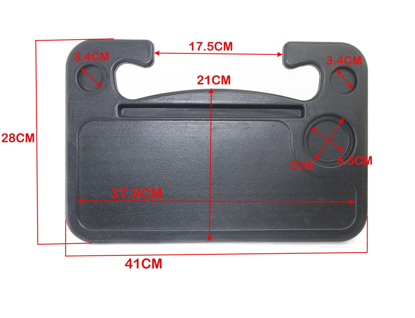 Car Steering Wheel Tray Desk Two Sided For Laptop Food Drink Work Table Holder