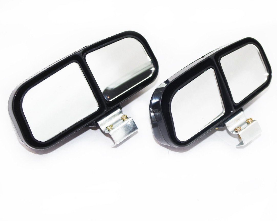 2x Blind Spot Mirrors Rear Side Angle Double View Glass Parking Mirror Black