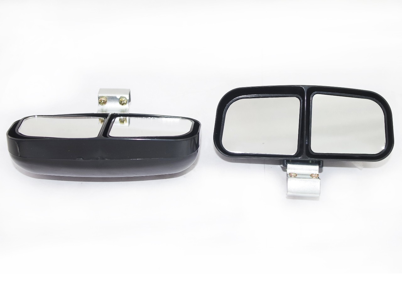 2x Blind Spot Mirrors Rear Side Angle Double View Glass Parking Mirror Black