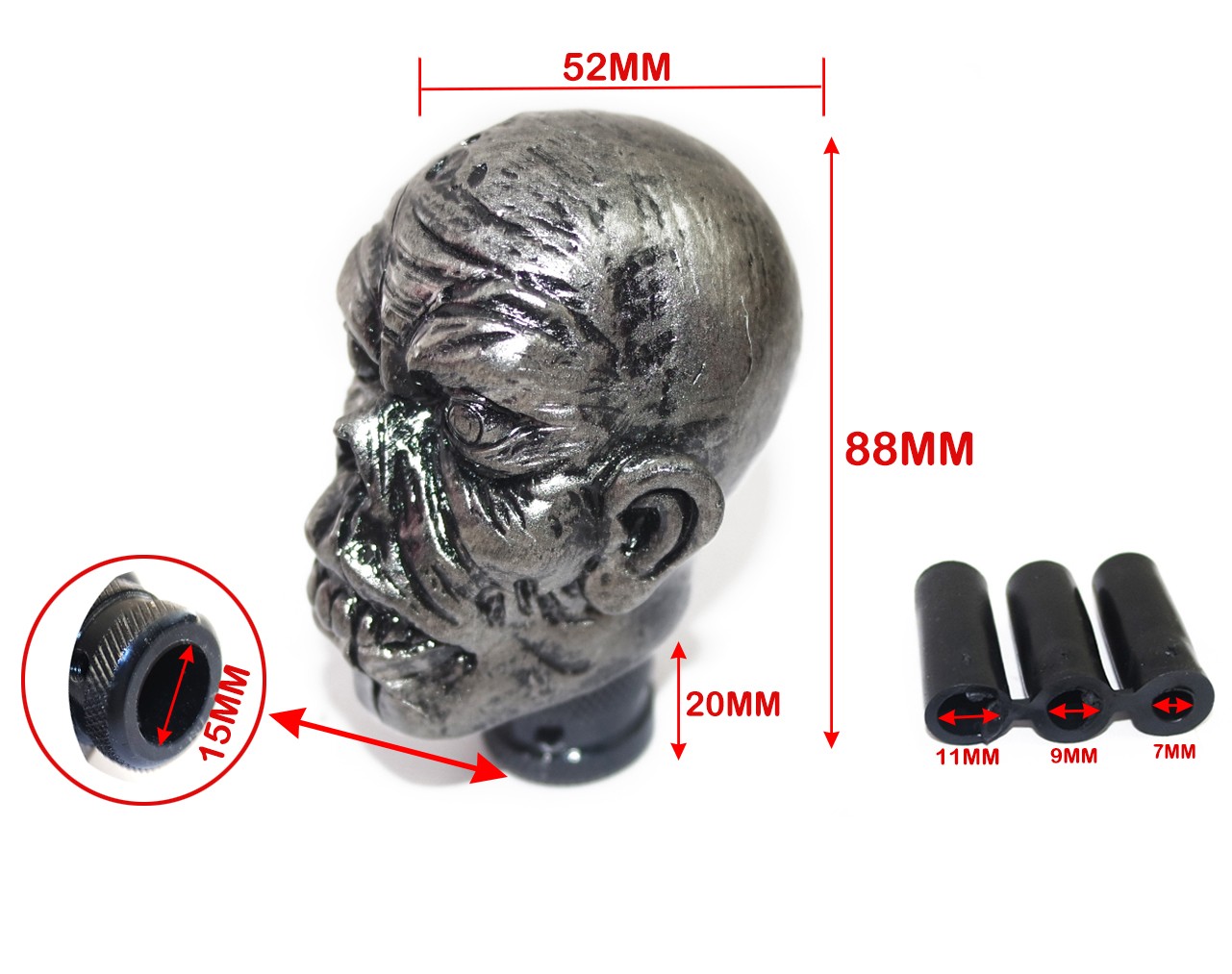 Manual Skull Head Gear Car Stick Shift Knob Shifter For Cars Universal
