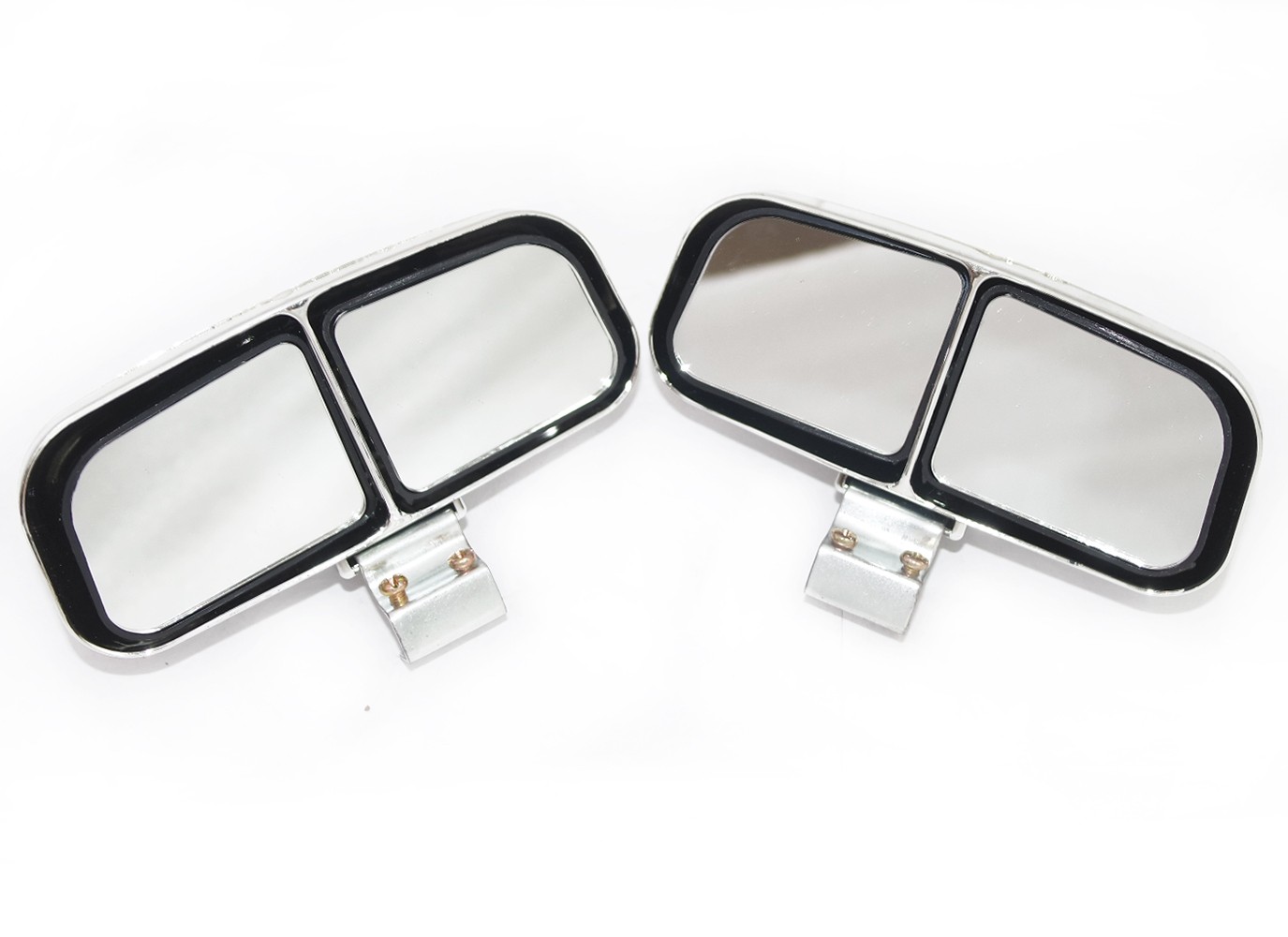 2x Blind Spot Mirrors Rear Side Angle Double View Glass Parking Mirror Chrome