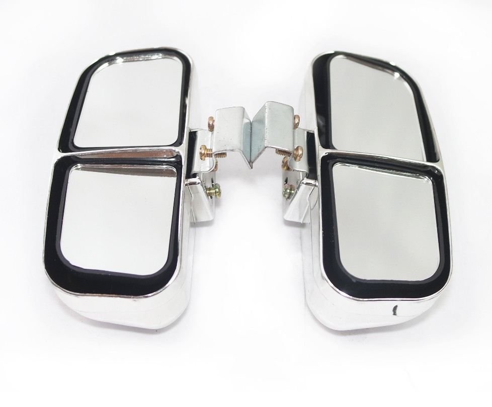 2x Blind Spot Mirrors Rear Side Angle Double View Glass Parking Mirror Chrome