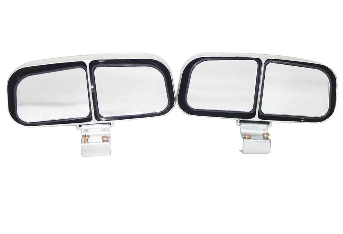 2x Blind Spot Mirrors Rear Side Angle Double View Glass Parking Mirror Chrome