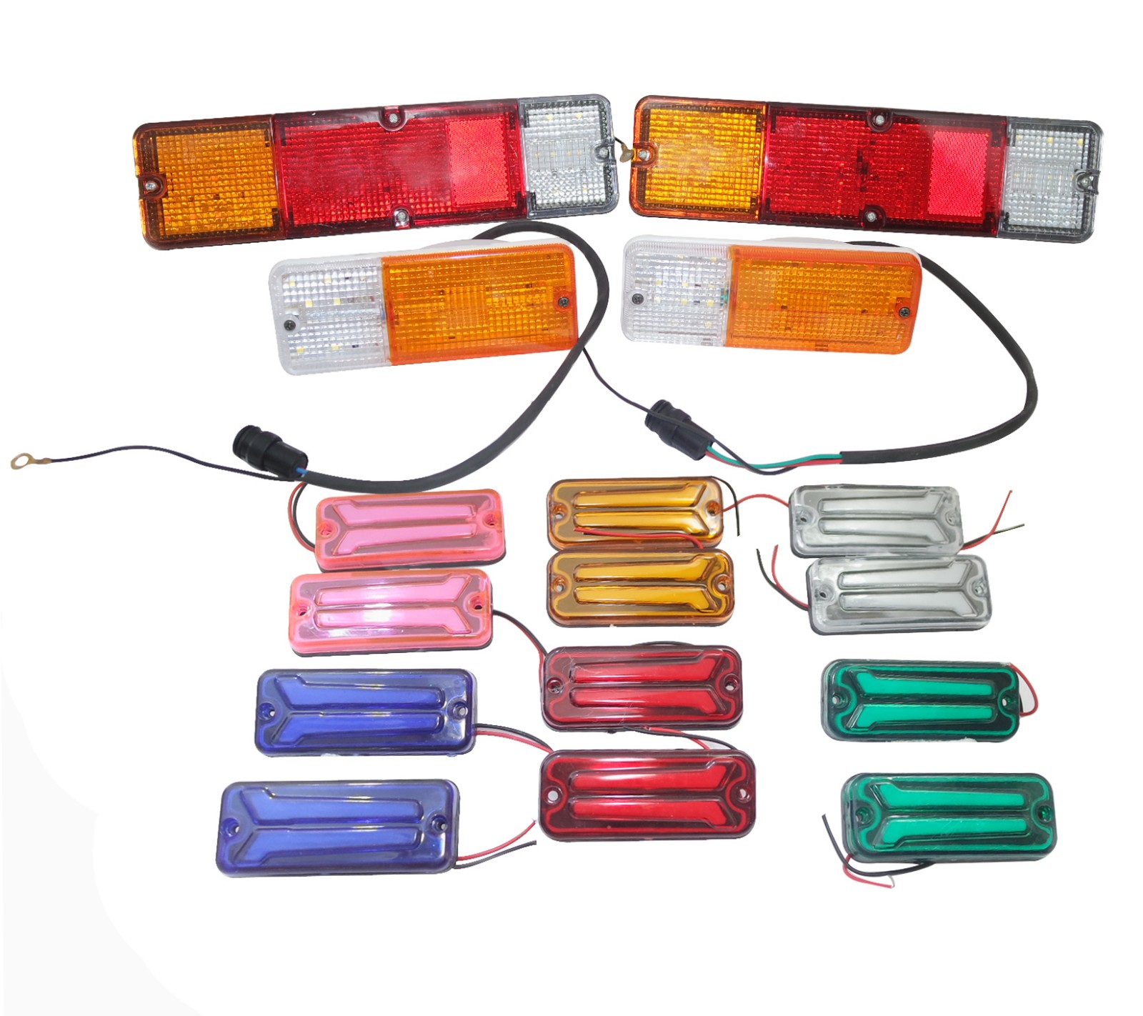 Set of LED Tail Lights Indicators Front Bumper For Suzuki Samurai SJ410 SJ413