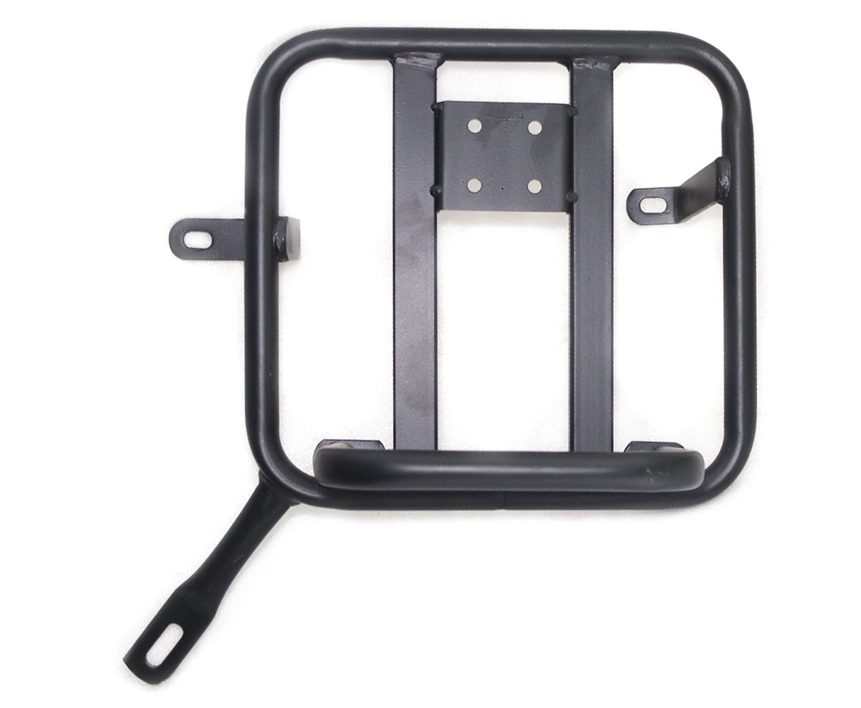 Black Jerry Can & Pannier Bag Mount Set For Royal Enfield Super Meteor 650