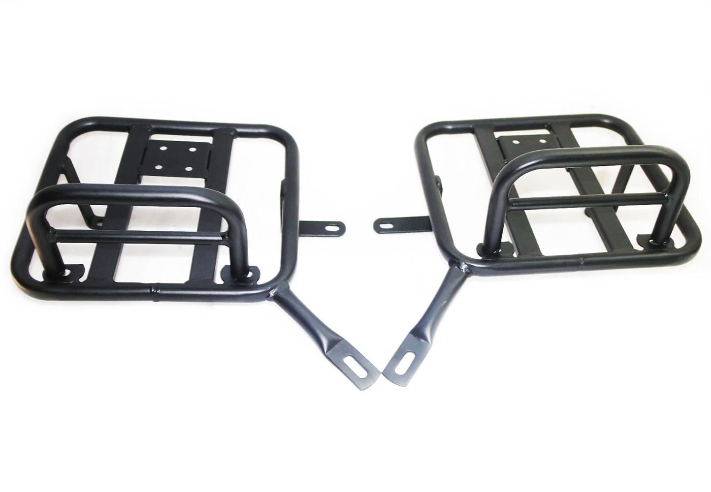 Black Jerry Can & Pannier Bag Mount Set For Royal Enfield Super Meteor 650