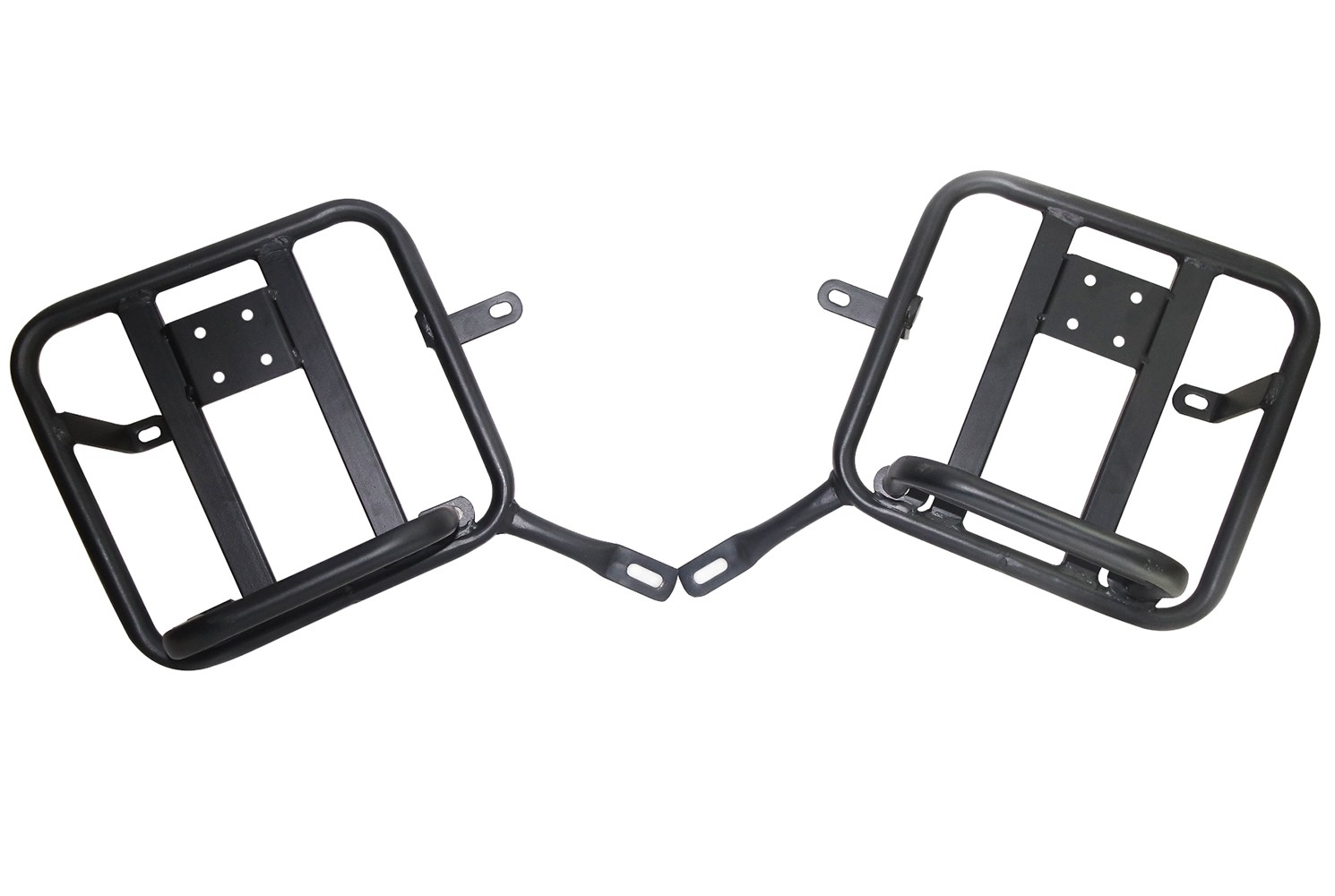 Black Jerry Can & Pannier Bag Mount Set For Royal Enfield Super Meteor 650