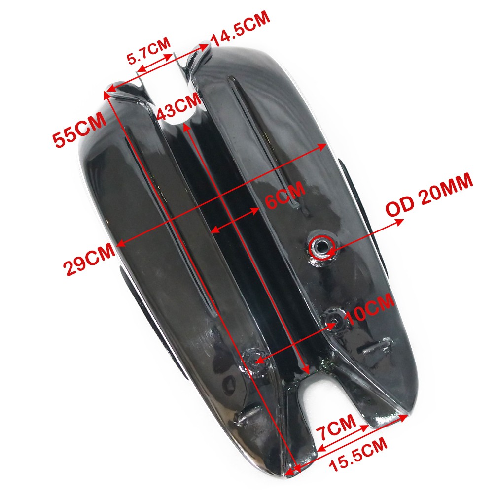 Petrol Fuel Tank Black Painted Steel Fits For BMW R51/3 R67 R67/2 R67/3 R68