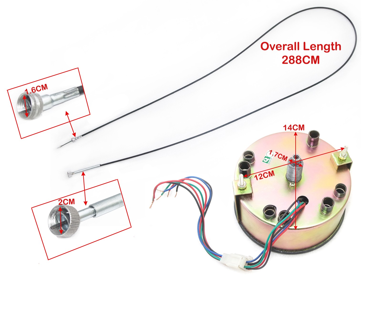 Speedometer Gauge Dash Cluster With Cable For All Jeeps MB Willys CJ M38 M38A