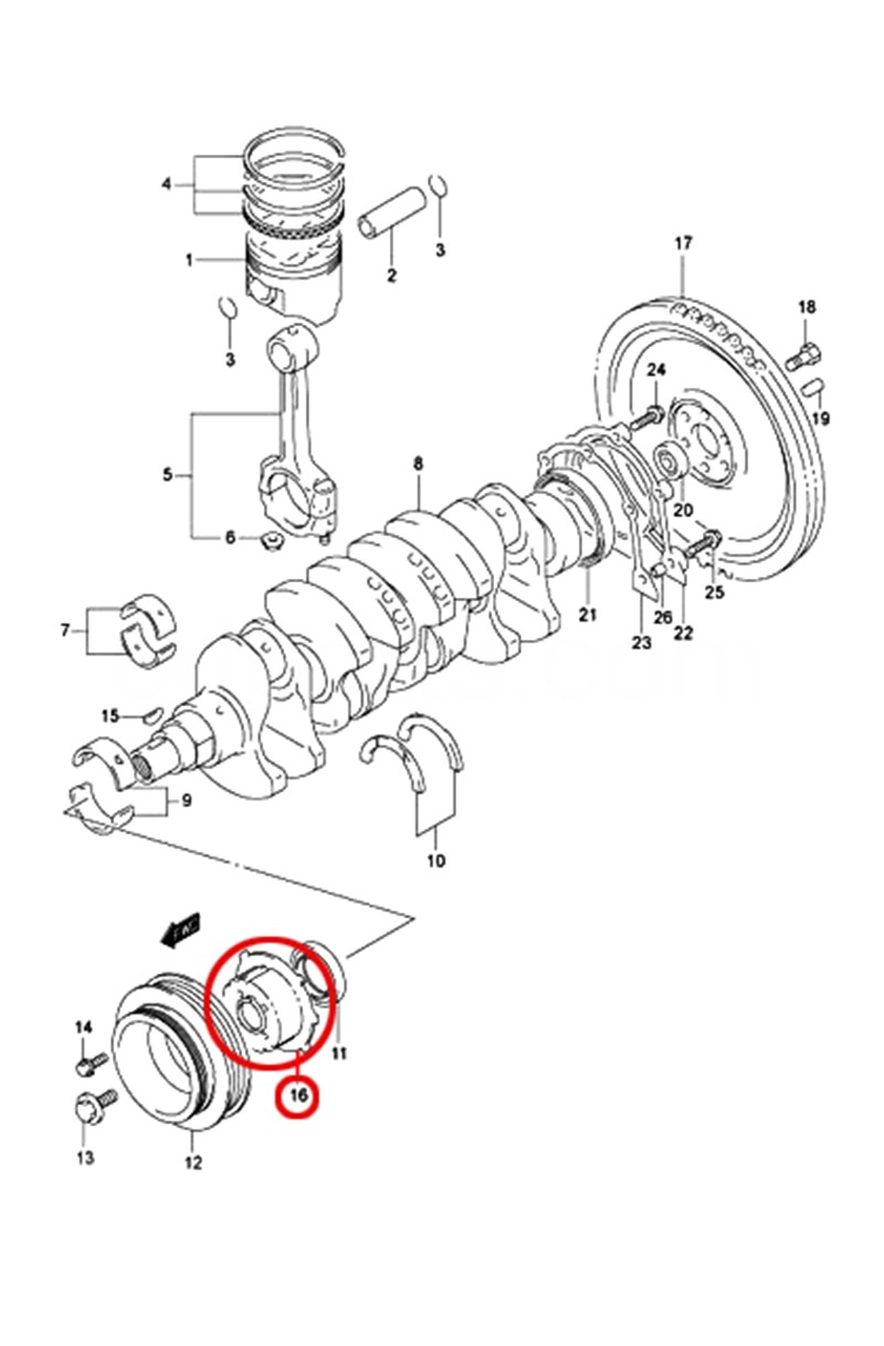 TIMING GEAR CRANKSHAFT SPROCKET FOR SUZUKI BALENO ESTEEM SWIFT 12630-52G01