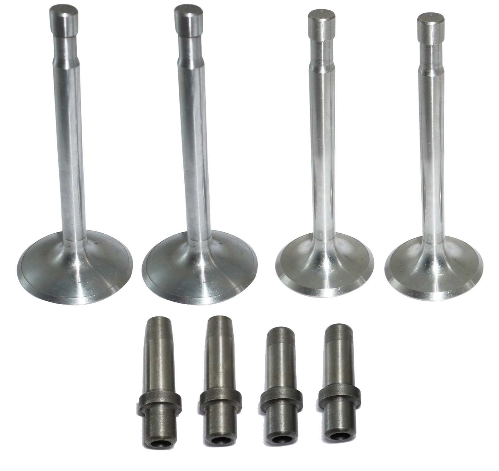 VALVE AND VALVE GUIDE SET FOR TRIUMPH PRE-UNIT 6T 1949 - 1962 IRON HEAD MODELS
