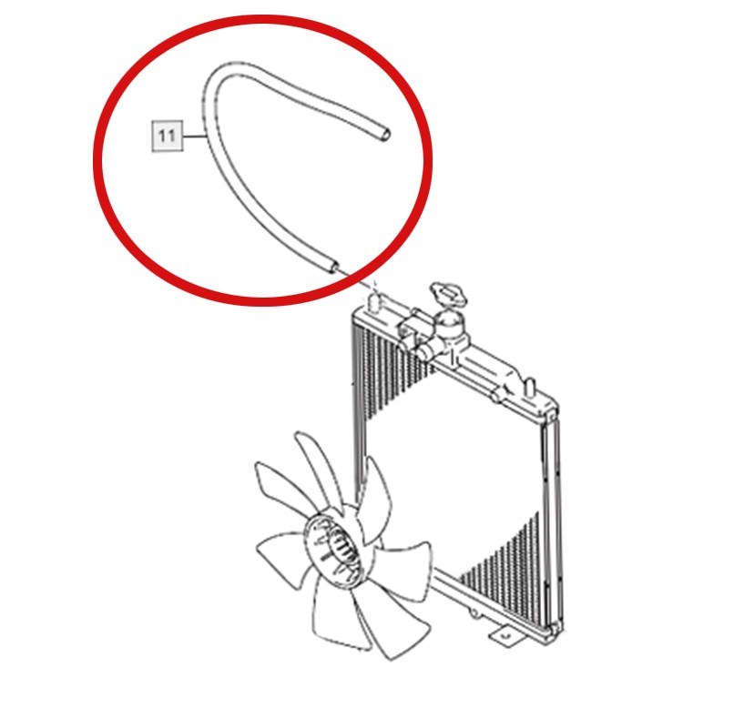 3 Way To Reservoir Hose For Suzuki EECO 1.2L 2010-2022 17936M72F00-200