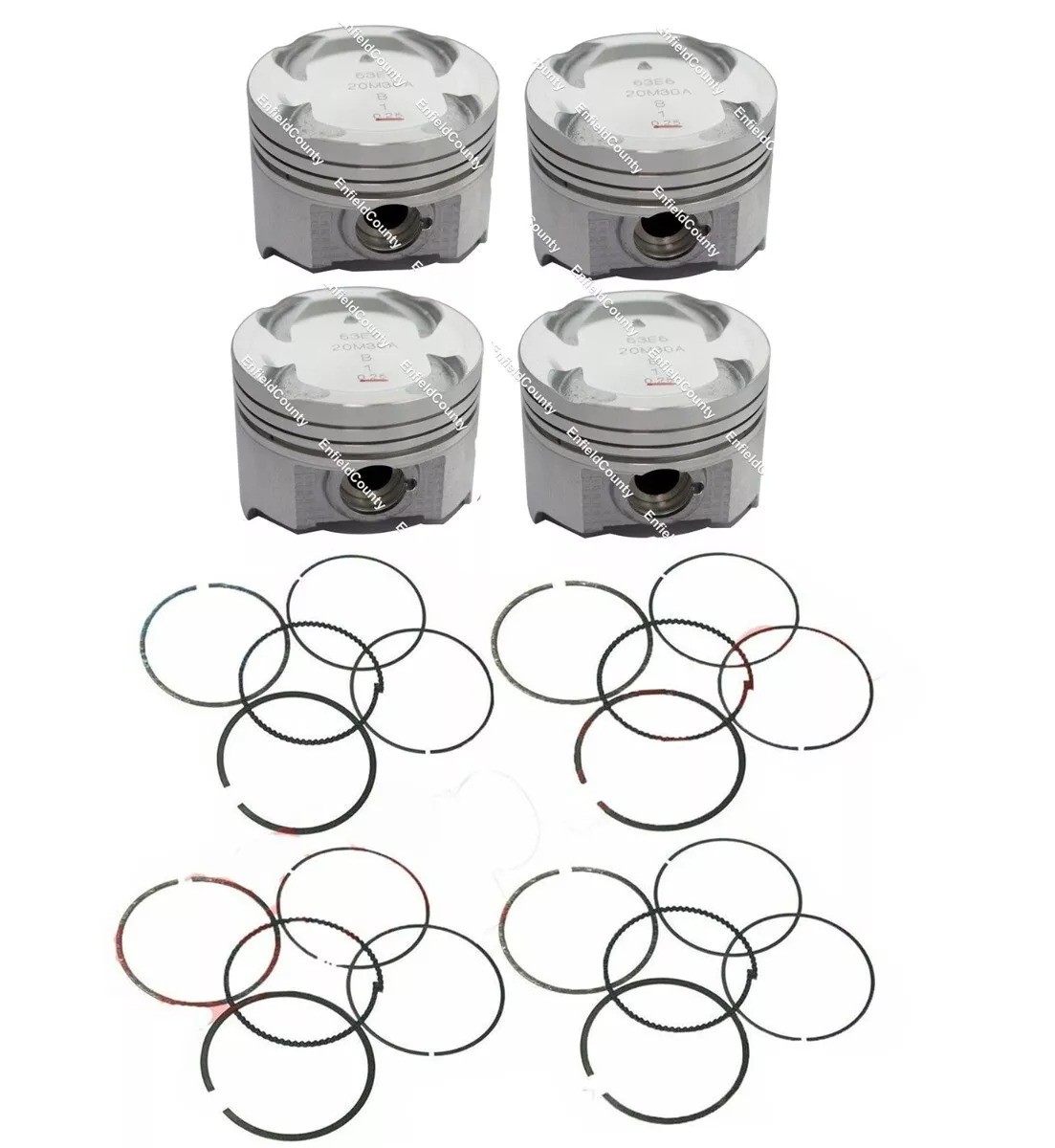 4 Cylinder Piston With Rings OS 0.25 For Suzuki SJ413 MPFI 12111M63E60-025