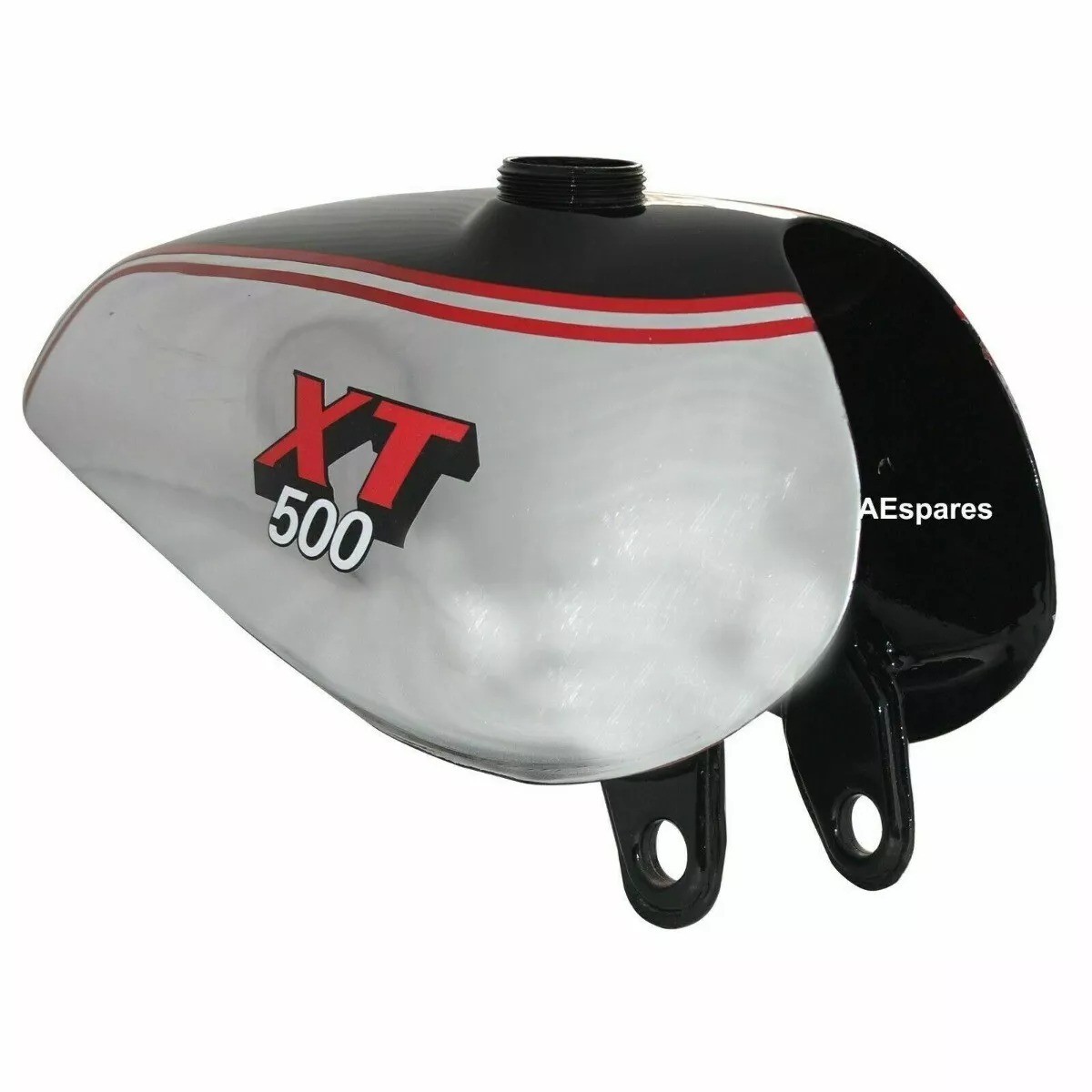 For YAMAHA XT500 TT500 Black Paint Aluminum Buff Polish Fuel Petrol Gas Tank&Cap