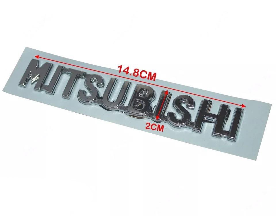 For Mitsubishi Nameplate Badge Rear Trunk Emblem Car Sticker Chrome