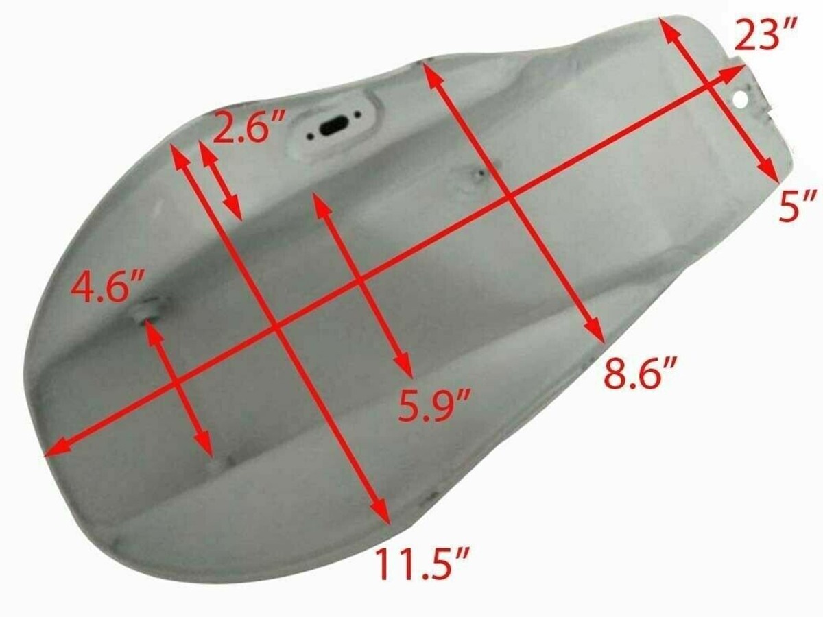 FOR YAMAHA YSR50-80 ALLOY WHITE & RED GAS FUEL PETROL TANK WITH CAP & TAP