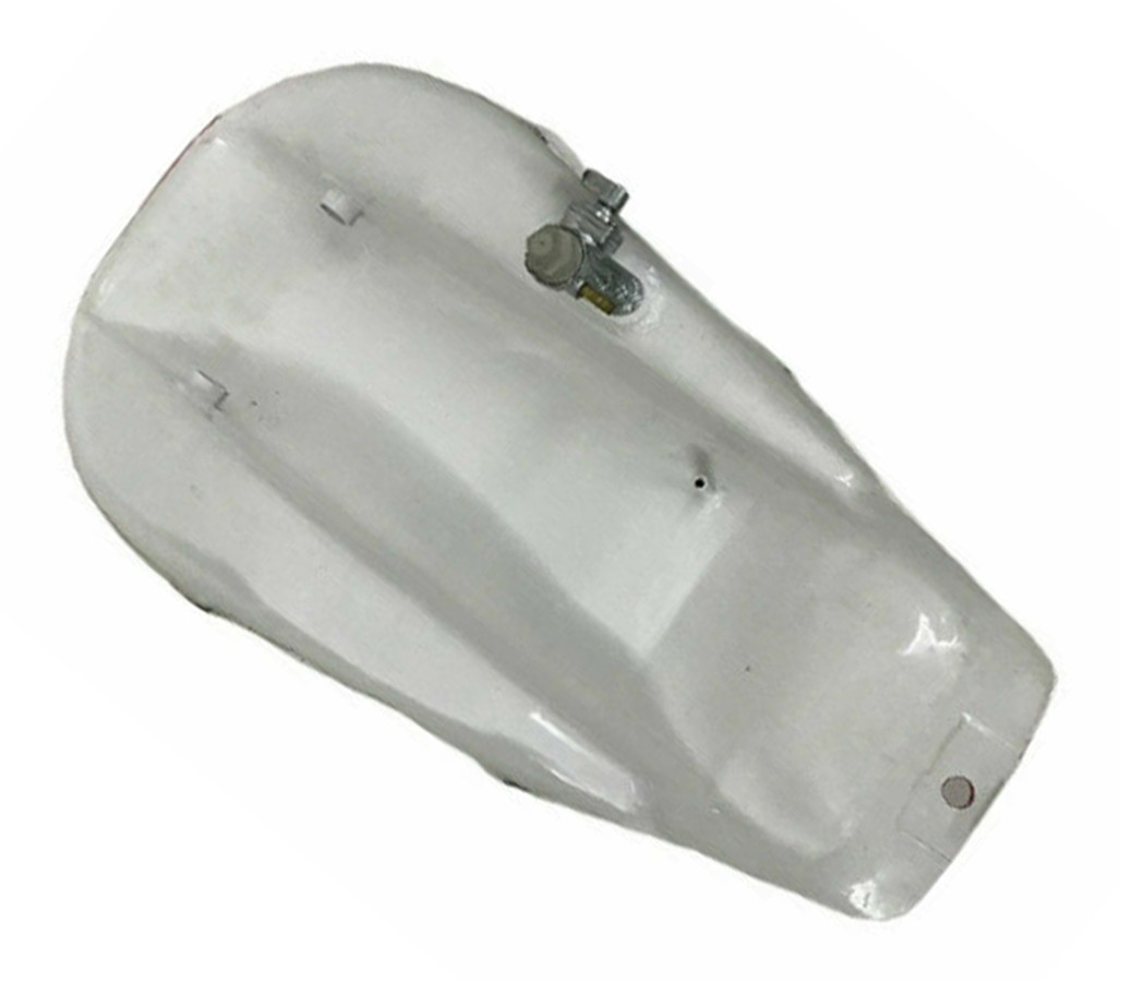 FOR YAMAHA YSR50-80 ALLOY WHITE & RED GAS FUEL PETROL TANK WITH CAP & TAP