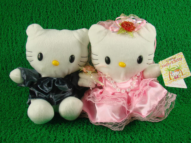 Lot 2 Sanrio 7" HELLO KITTY & DANIEL Wedding Plush Doll