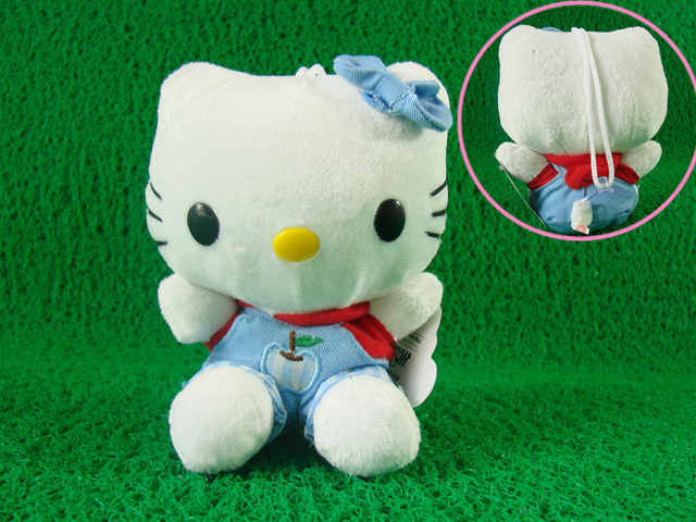 5.5" Japan Sanrio Hello Kitty Stuffed Plush Doll Blue