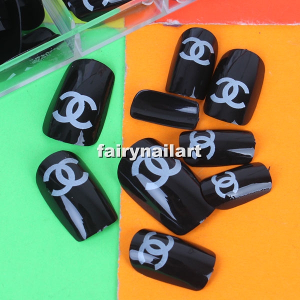 70pcs-CC-Brand-Logo-Full-False-Nail-Tips-Nail-Art-Use-New
