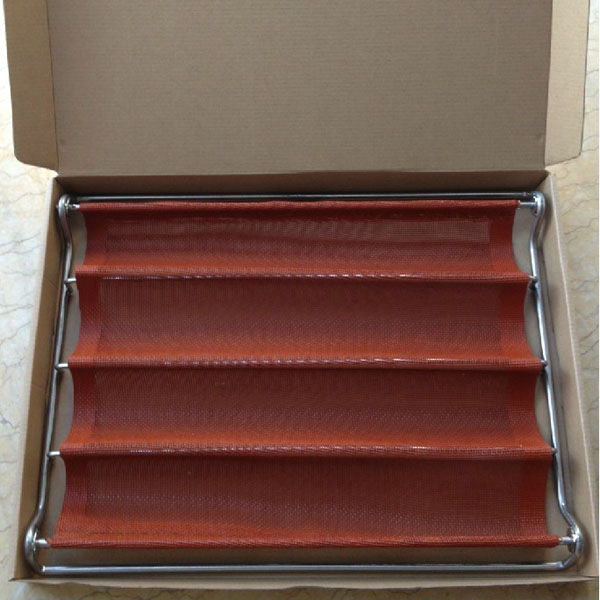 Nonstick Perforated Baguette French Bread Loaf tray 4 rolls Bread Baking Pan