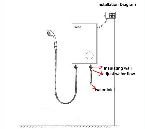 INSTANT Electric Hot Water Heater Shower Kits D005 eBay