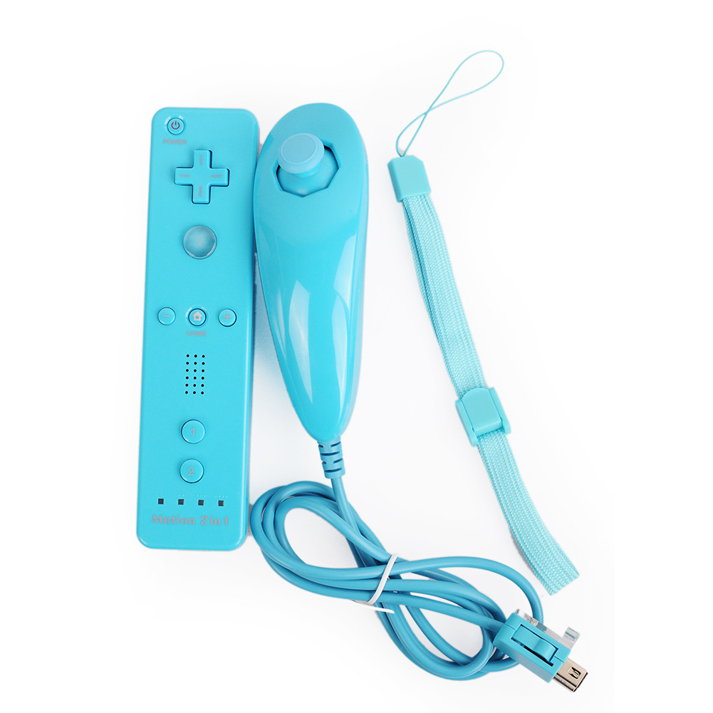 Light Blue FOR Nintendo Wii U WII Game Controller Motion Plus Remote