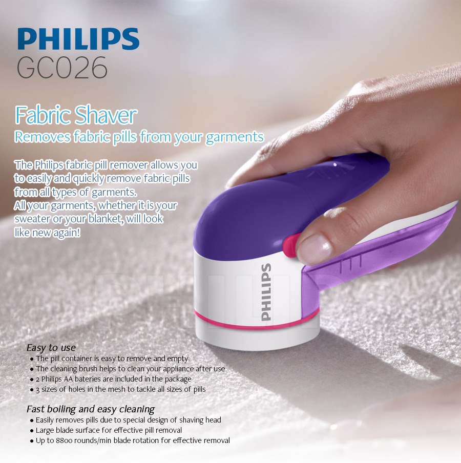 Philips GC026 Electric Lint Removers Fabric Lint Shaver Cloth Cleaner Epilator