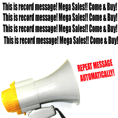 40W Repeat Record Warning Message Bull Horn speaker NEW