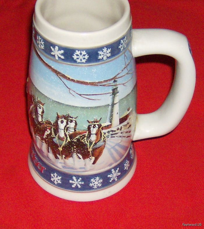 Collectible 1995 Budweiser Beer Holiday Stein / Mug eBay