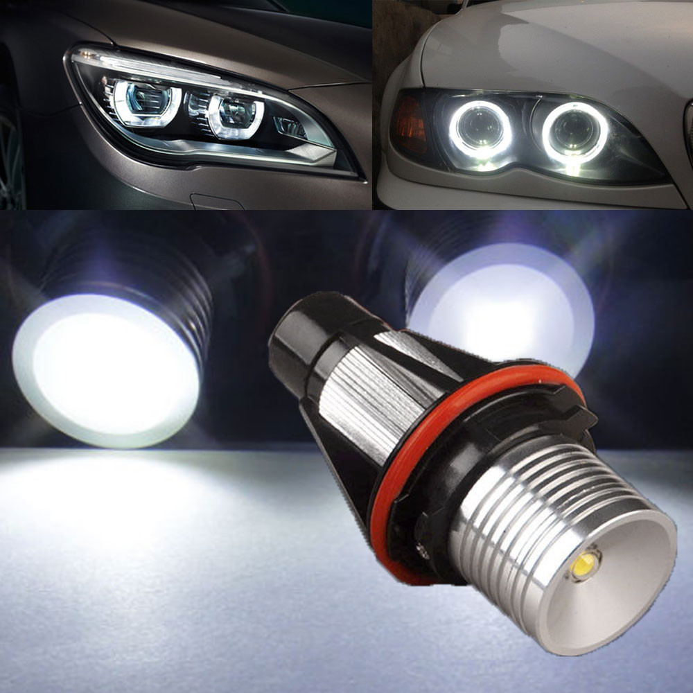 Hot For BMW Angel Eyes Halo White LED Ring Marker Light Bulbs X5 E39