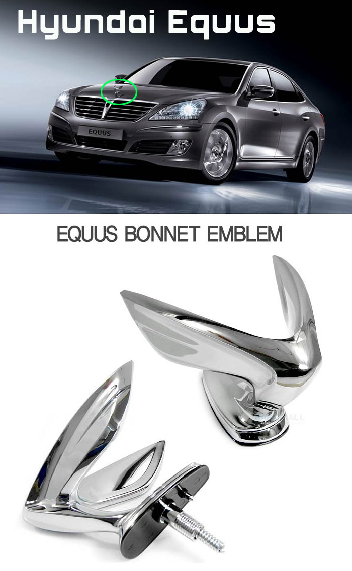 HYUNDAI EQUUS OEM Tailgate Trunk Emblem & Hood Wing EMBLEM