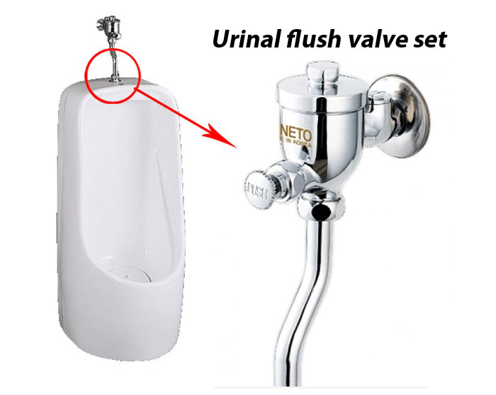Bath Toilet brass Button Type Exposed urinal flush valve assy with Bend Pipe eBay