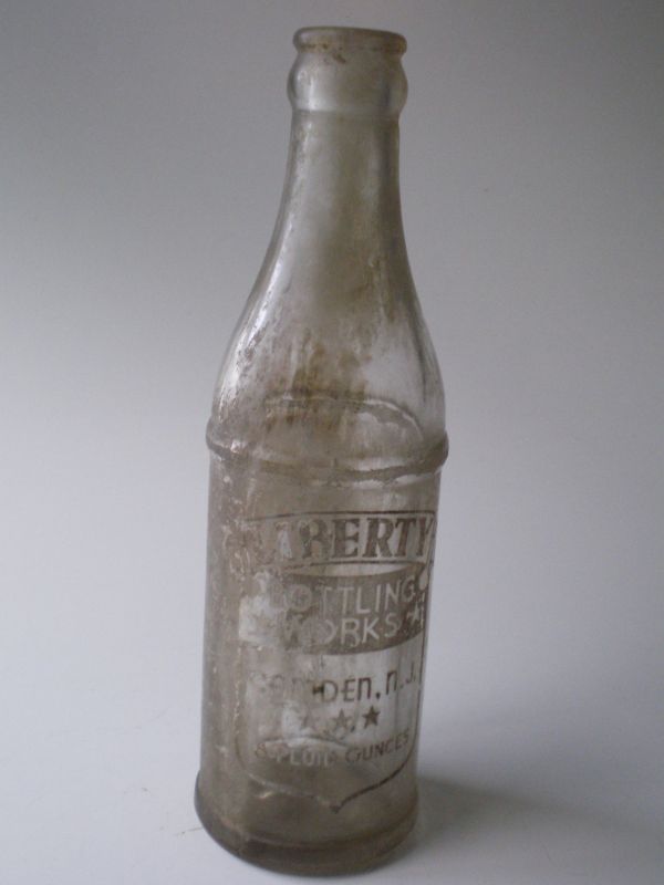 Vintage Liberty Bottling Works Soda Bottle Camden NJ 8