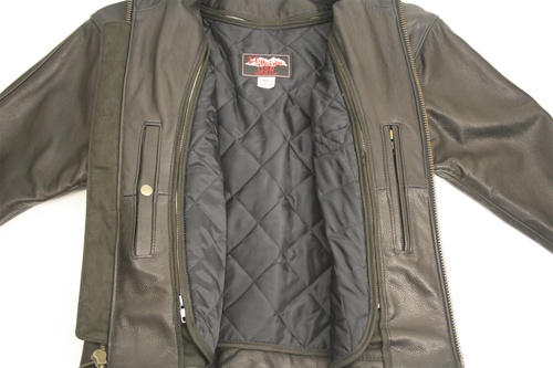 WOMENS MADE IN USA VENTED NAKED LEATHER BIKER JACKET STAND UP COLLAR 32-46 TALL Women's Vented Biker Jacket. A combination of a stand-up collar and lapels