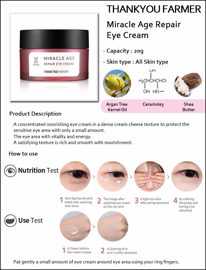 thank you farmer miracle age repair eye cream