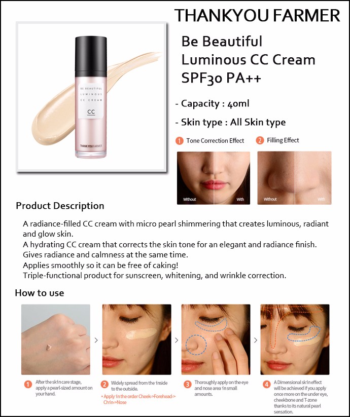 thank you farmer be beautiful luminous cc cream