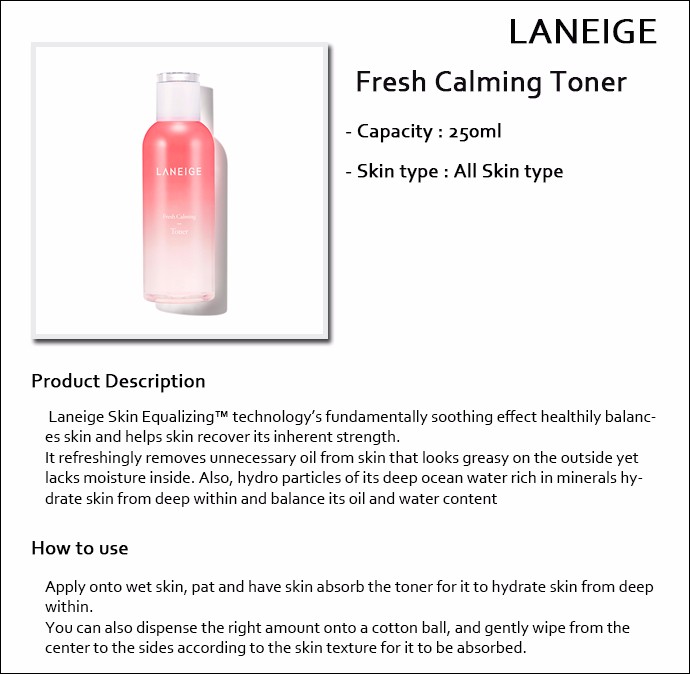 Image result for LANEIGE FRESH CALMING Toner