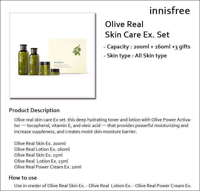 innisfree olive set