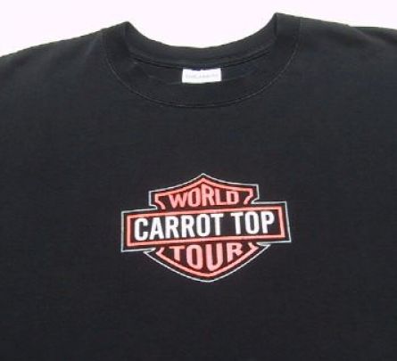 comedian CARROT TOP world tour XL concert T-SHIRT